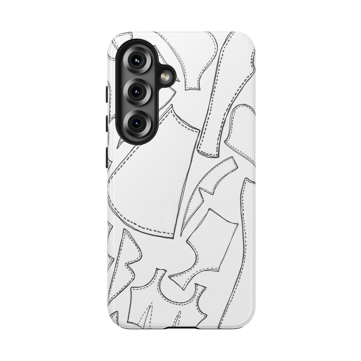Pattern Pieces White Phone Case