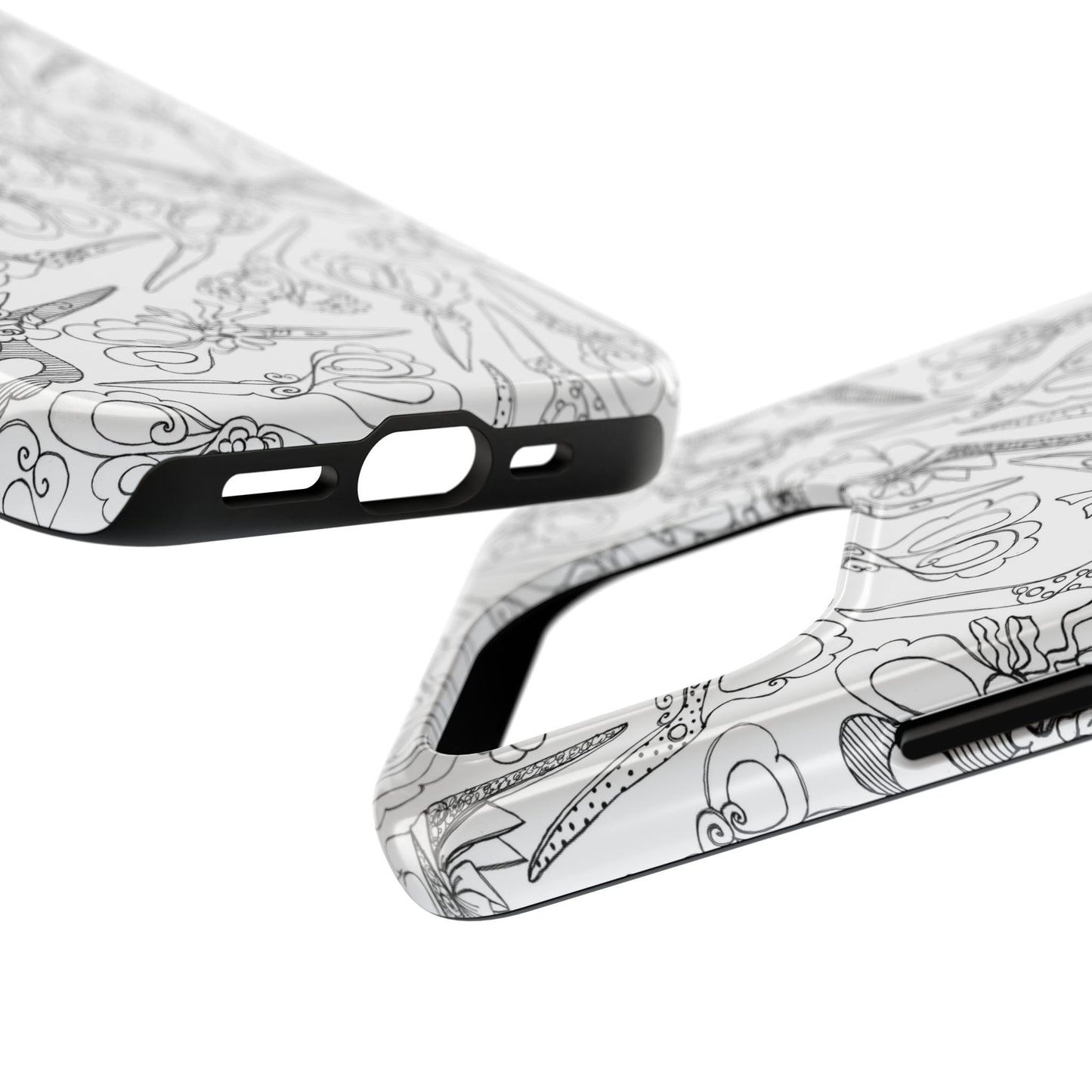 Scissor Blizzard White Phone Case
