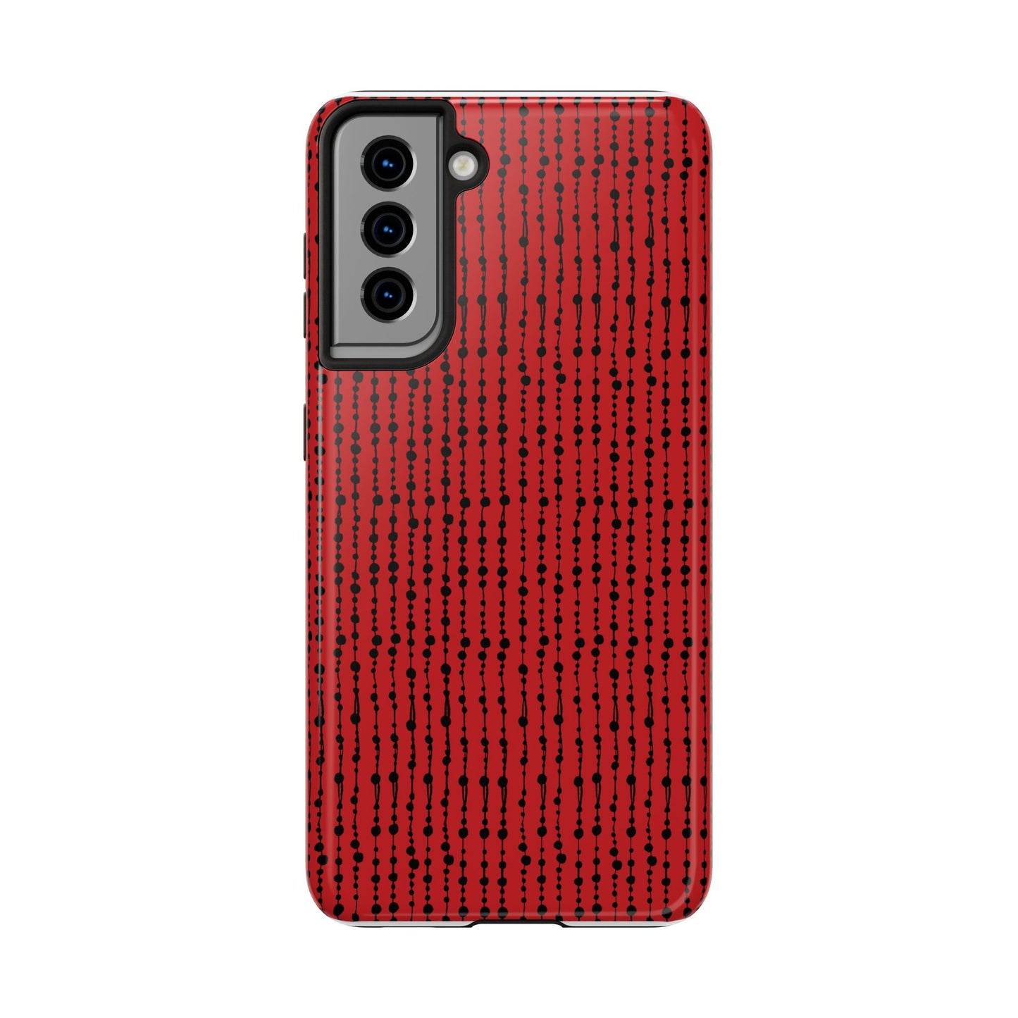 Beaded Curtain Red / Black Phone Case