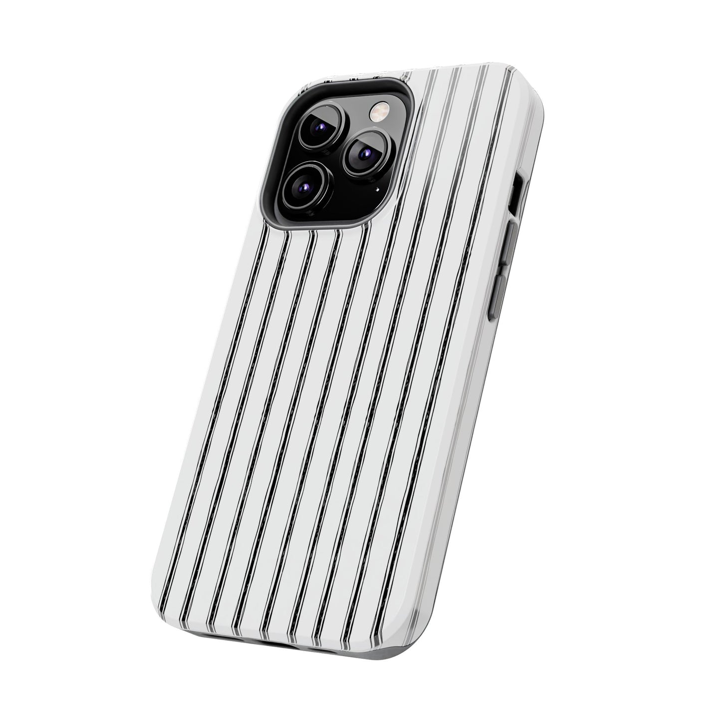 Napkin Stripe White / Black Phone Case