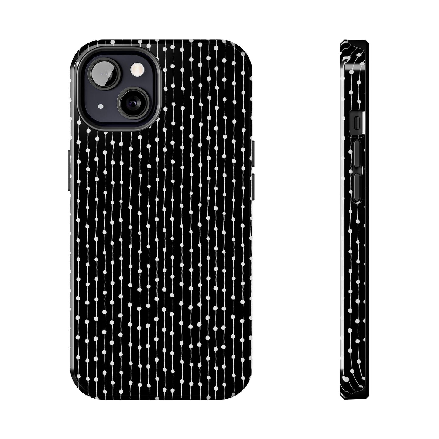 Pin Stripe Black / White Phone Case