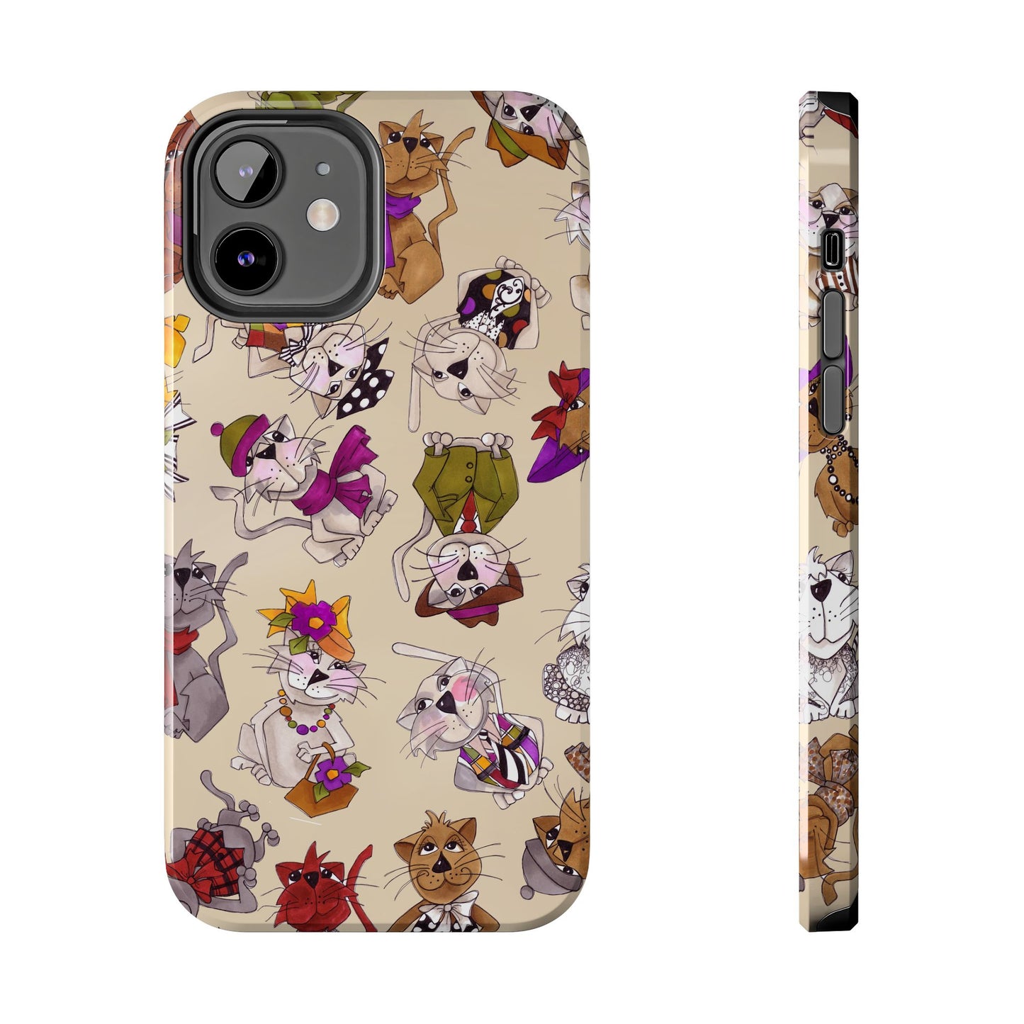 Spice Cats Tossed Muslin Phone Case