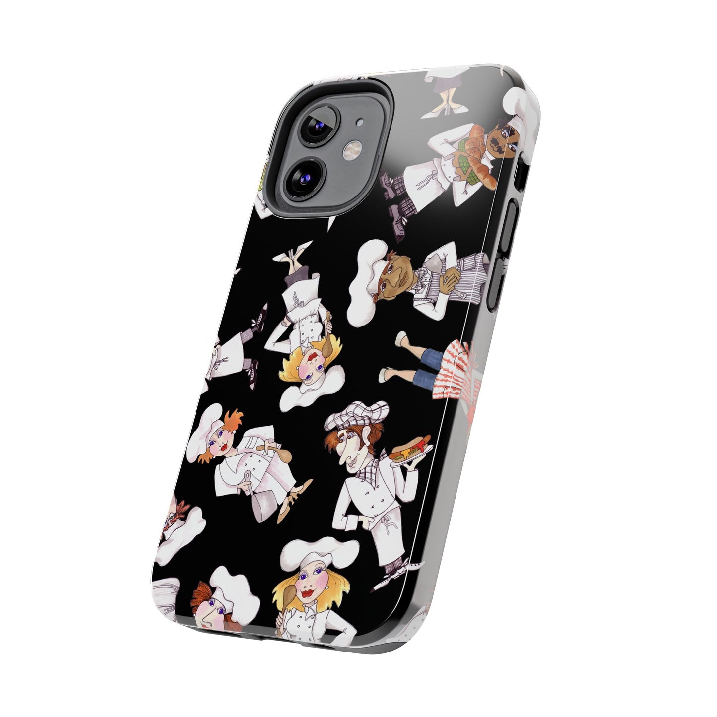 Tossed Chefs Black Phone Case