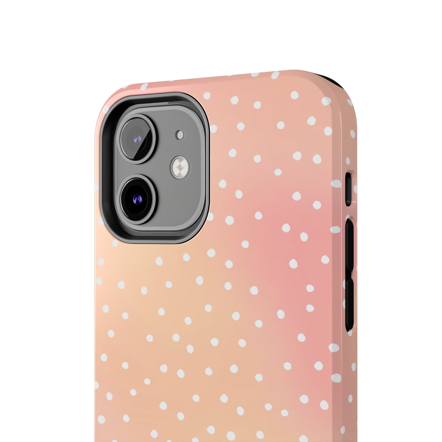 Dinky Dots Peach / White Phone Case