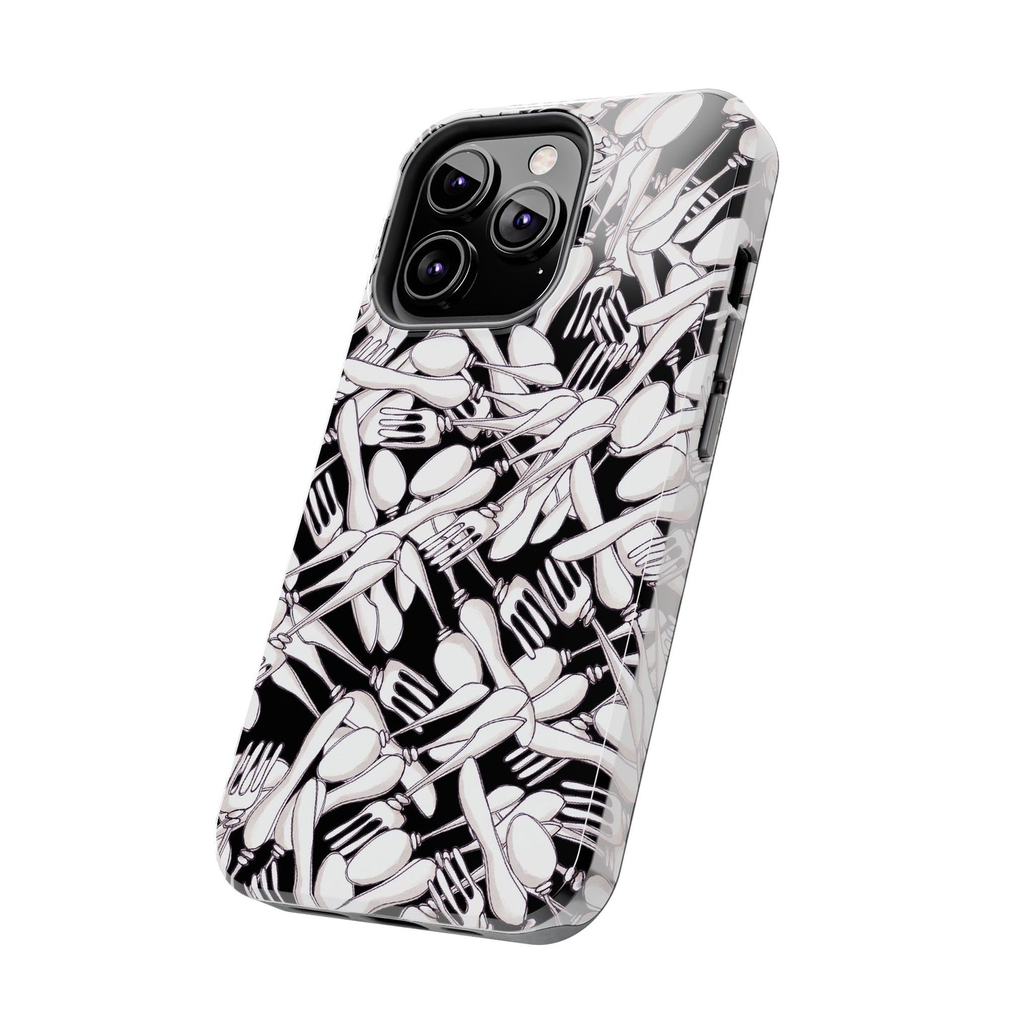 Silverware Wars Black Phone Case