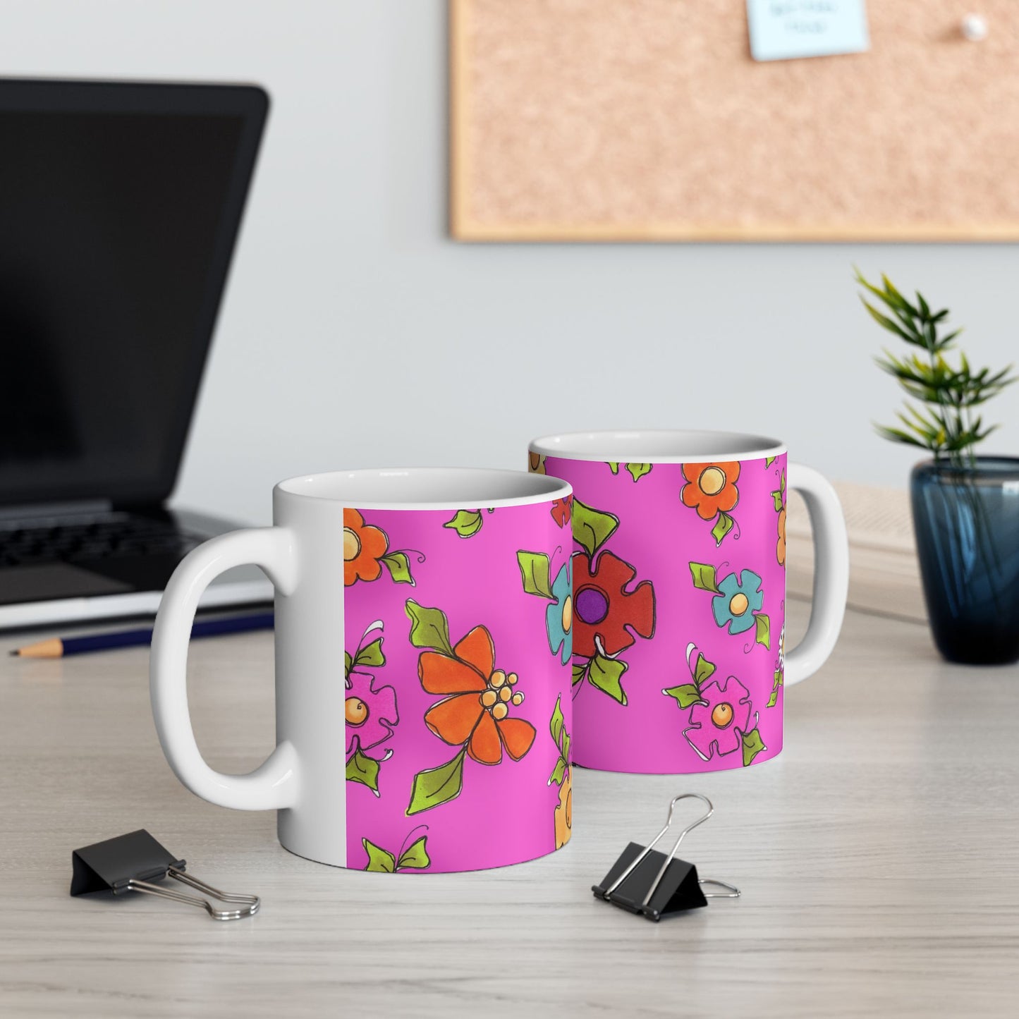 Happy Blooms Cerise Cup