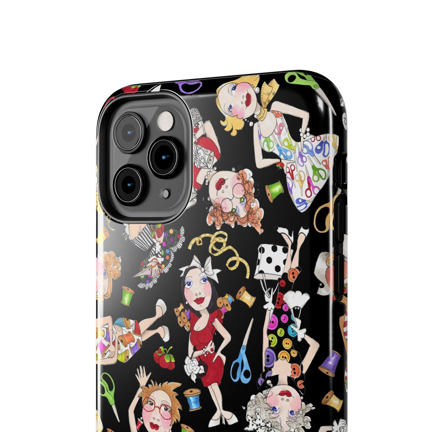 Sew Tossed Black Phone Case