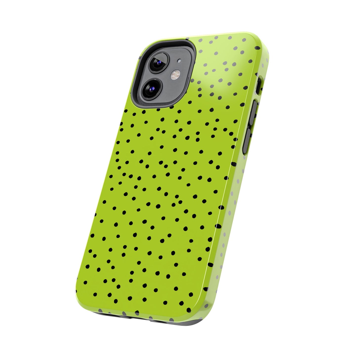 Dinky Dots Lime / Black Phone Case