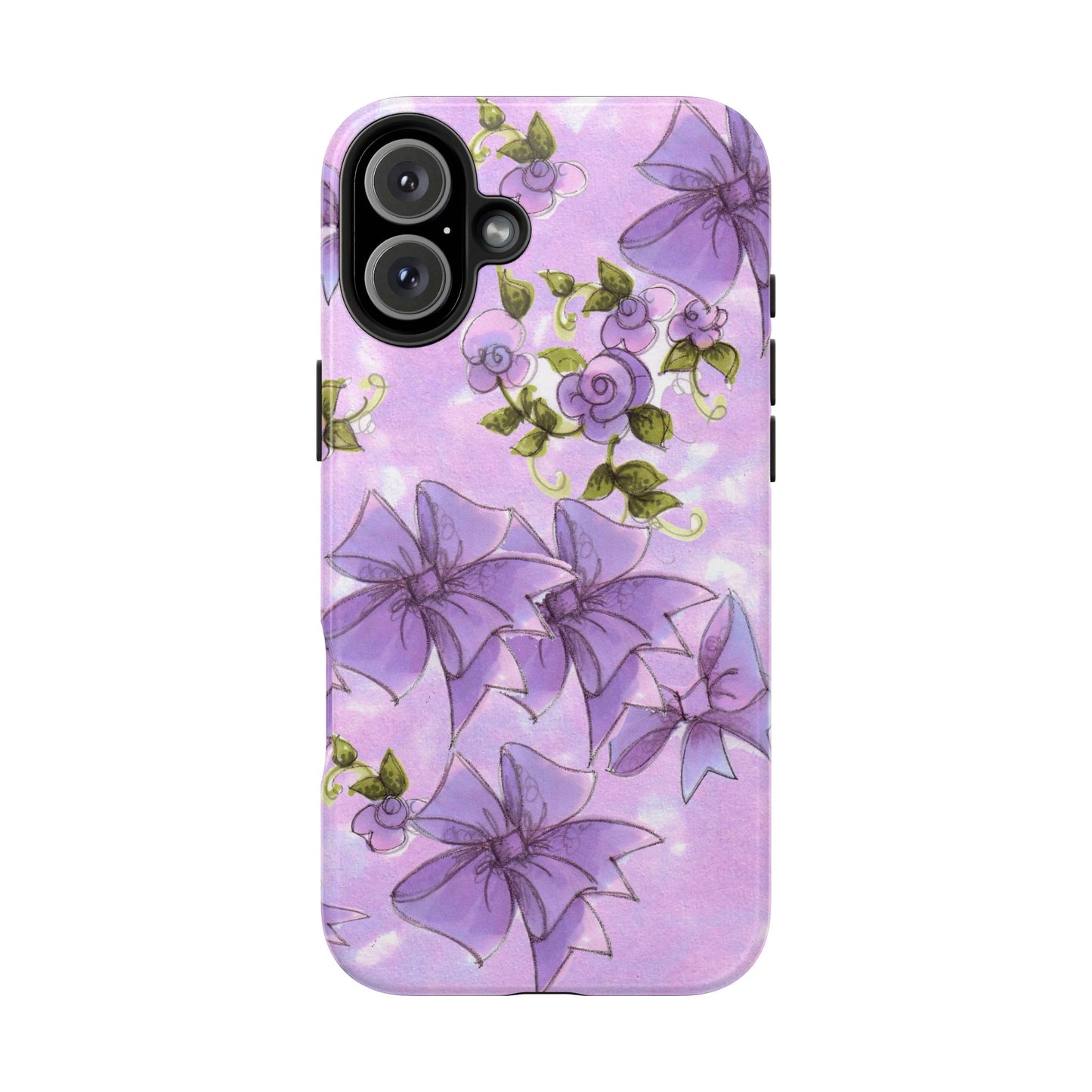 Bows & Flowers Purple Phone Case