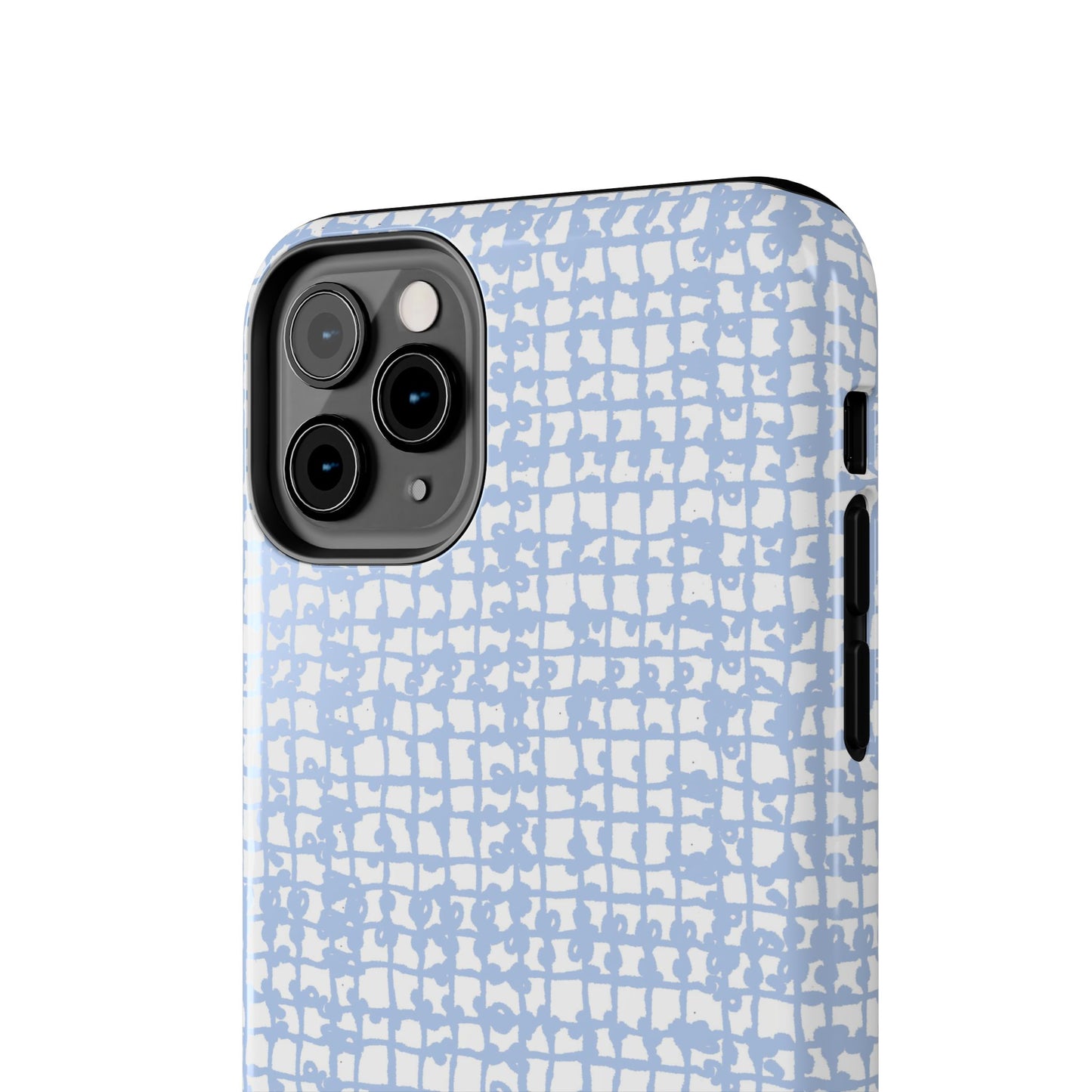 Baby Yarn Check Blue Phone Case