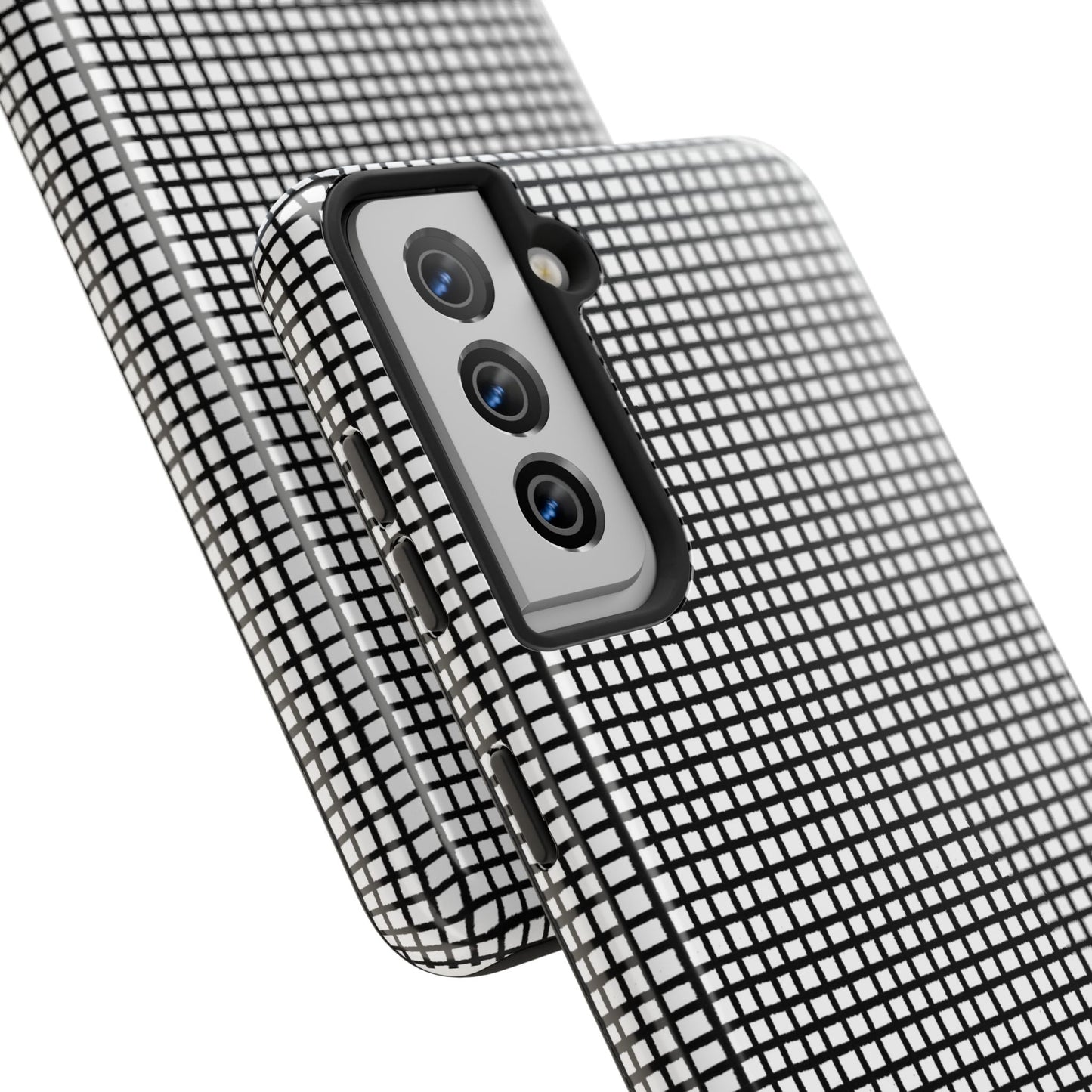 Gingham Black / White Phone Case