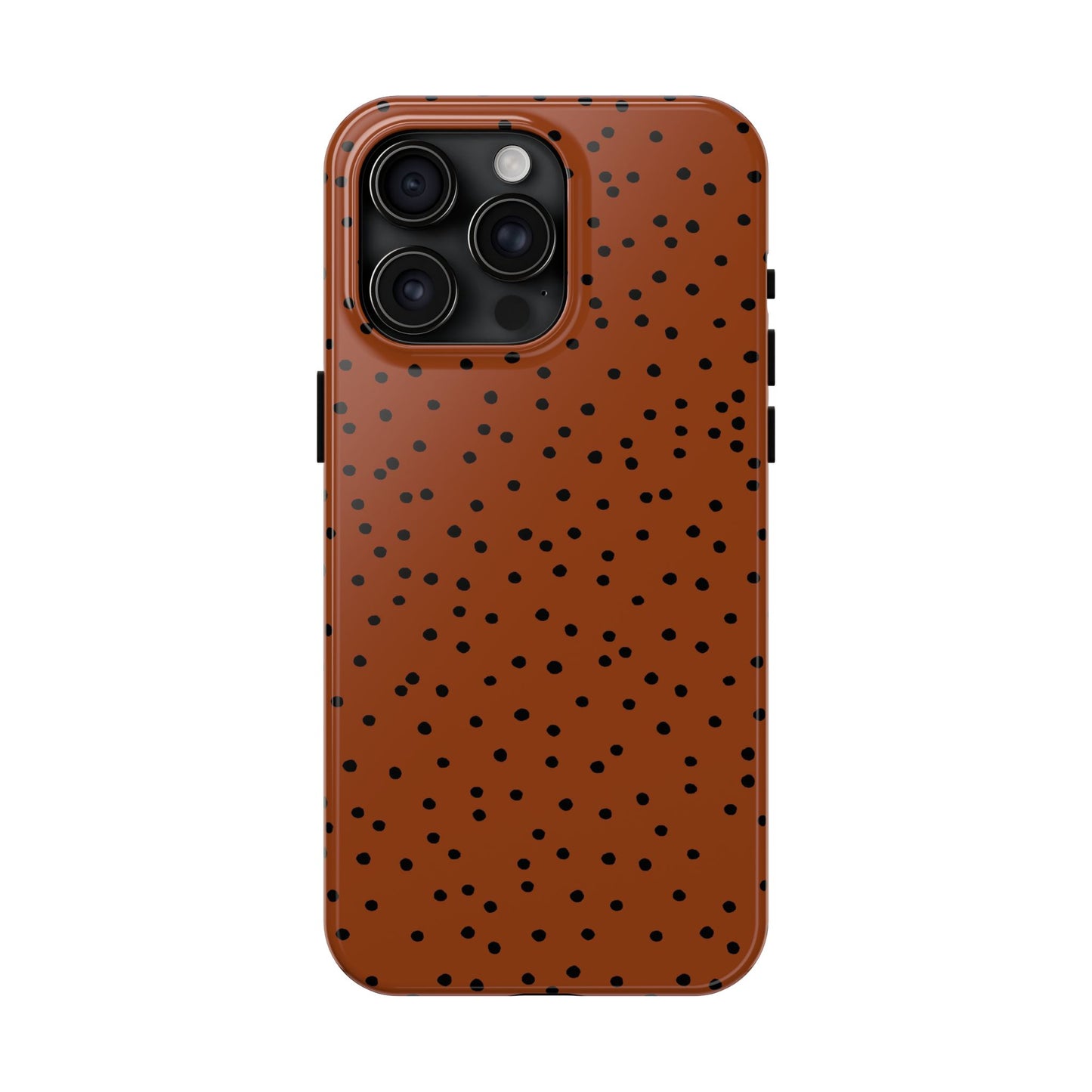 Dinky Dots Bronze / Black Phone Case