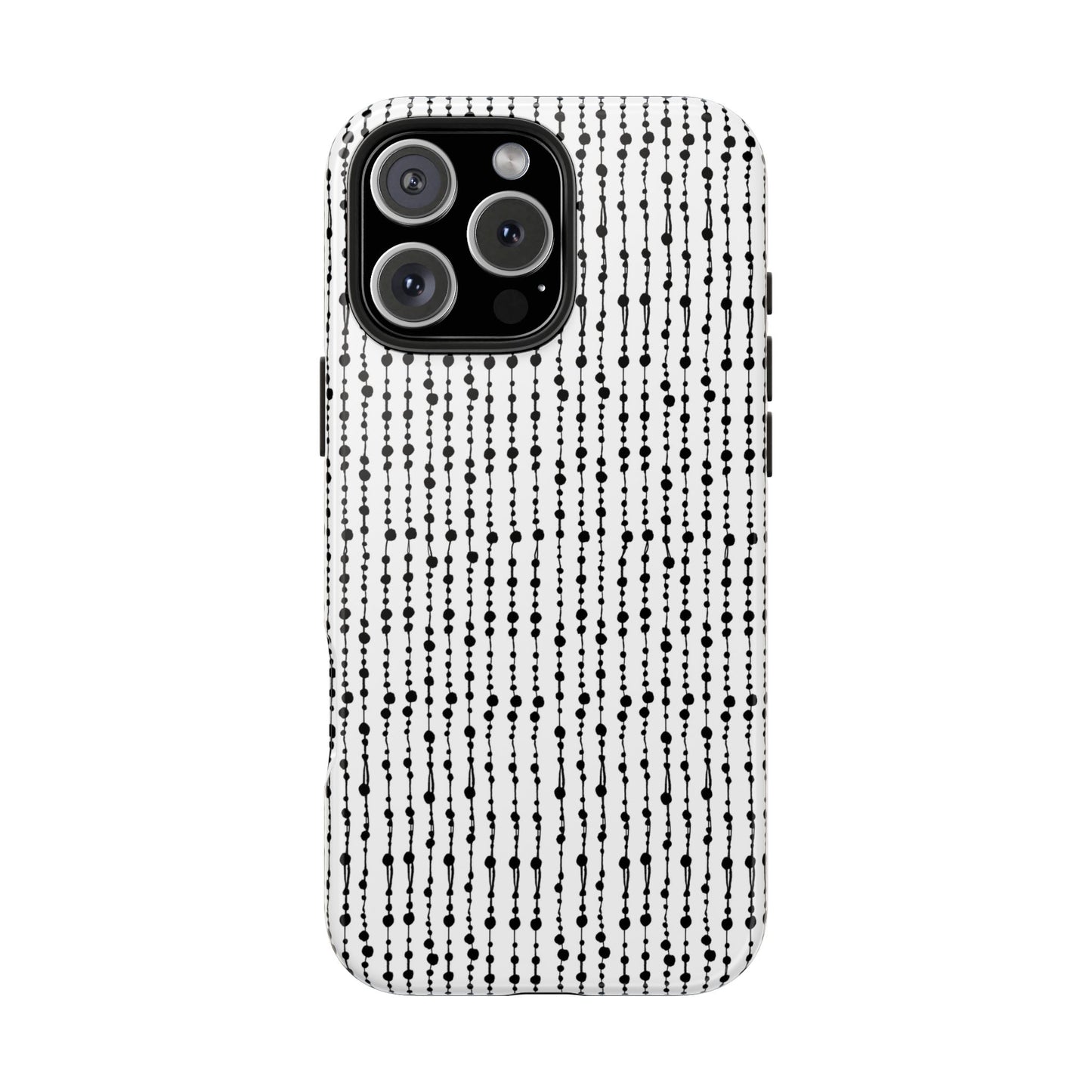 Beaded Curtain White / Black Phone Case
