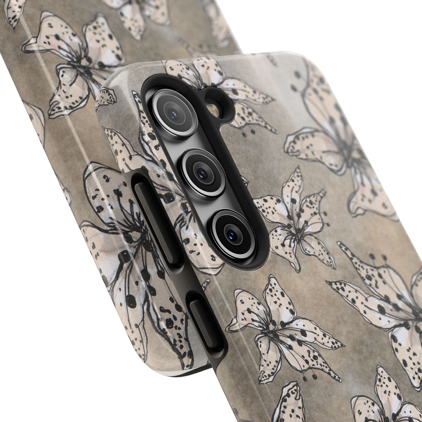 Spotted Lilies Gray Phone Case