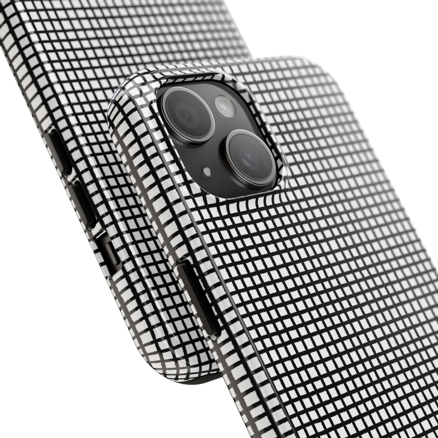 Gingham Black / White Phone Case