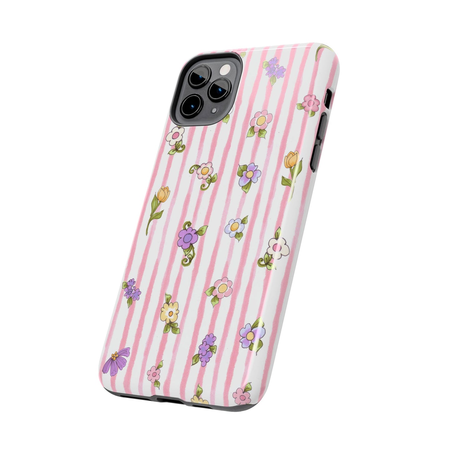 Pretty Posie Stripe Phone Case