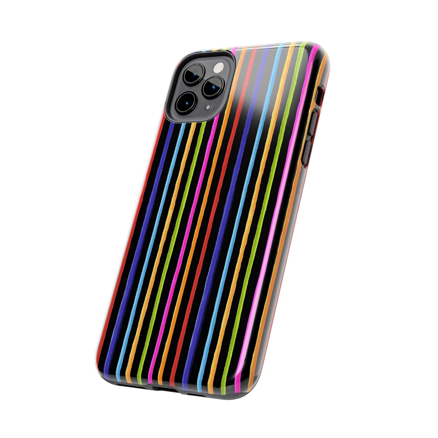 Happy Stripe Black Phone Case