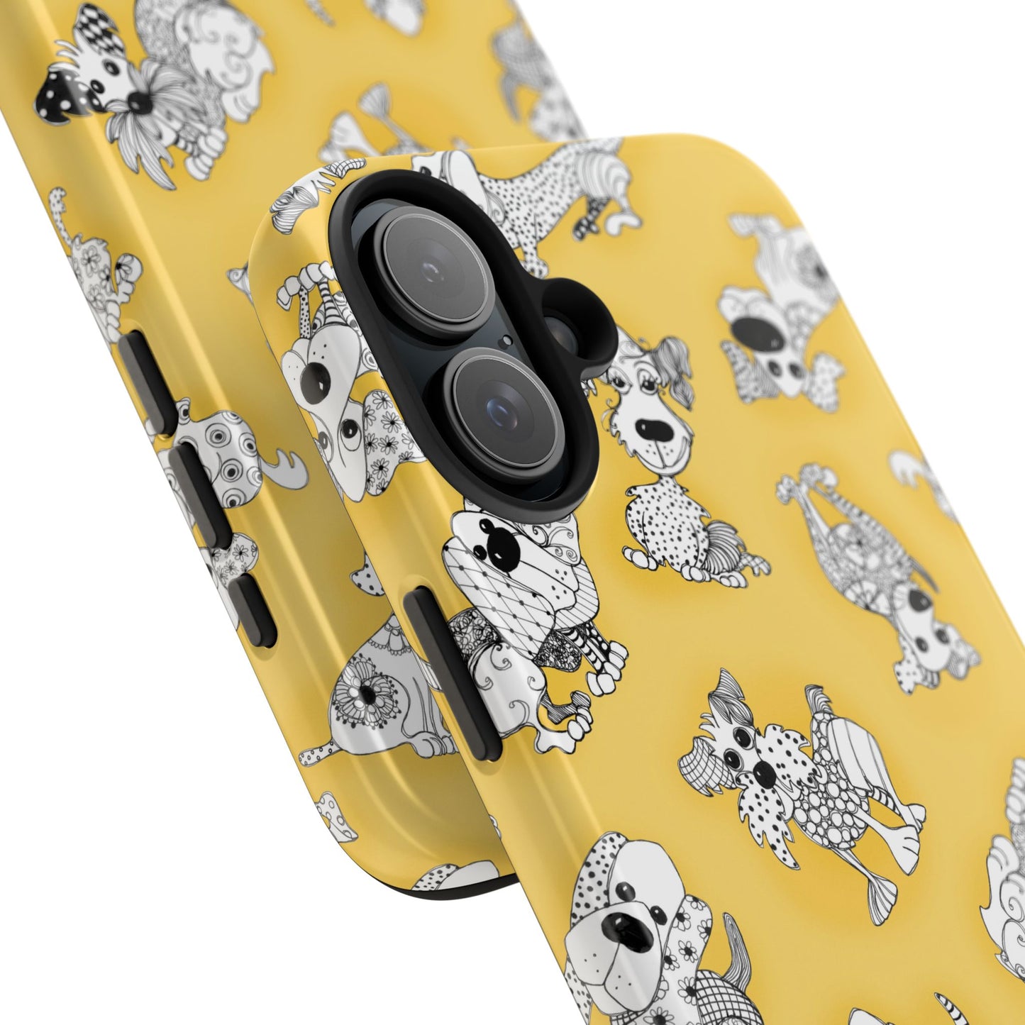 Doodle Dogs Yellow Phone Case