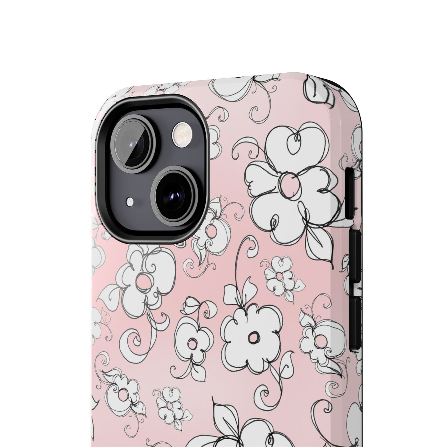 Lady Flowers Pink Sky Phone Case
