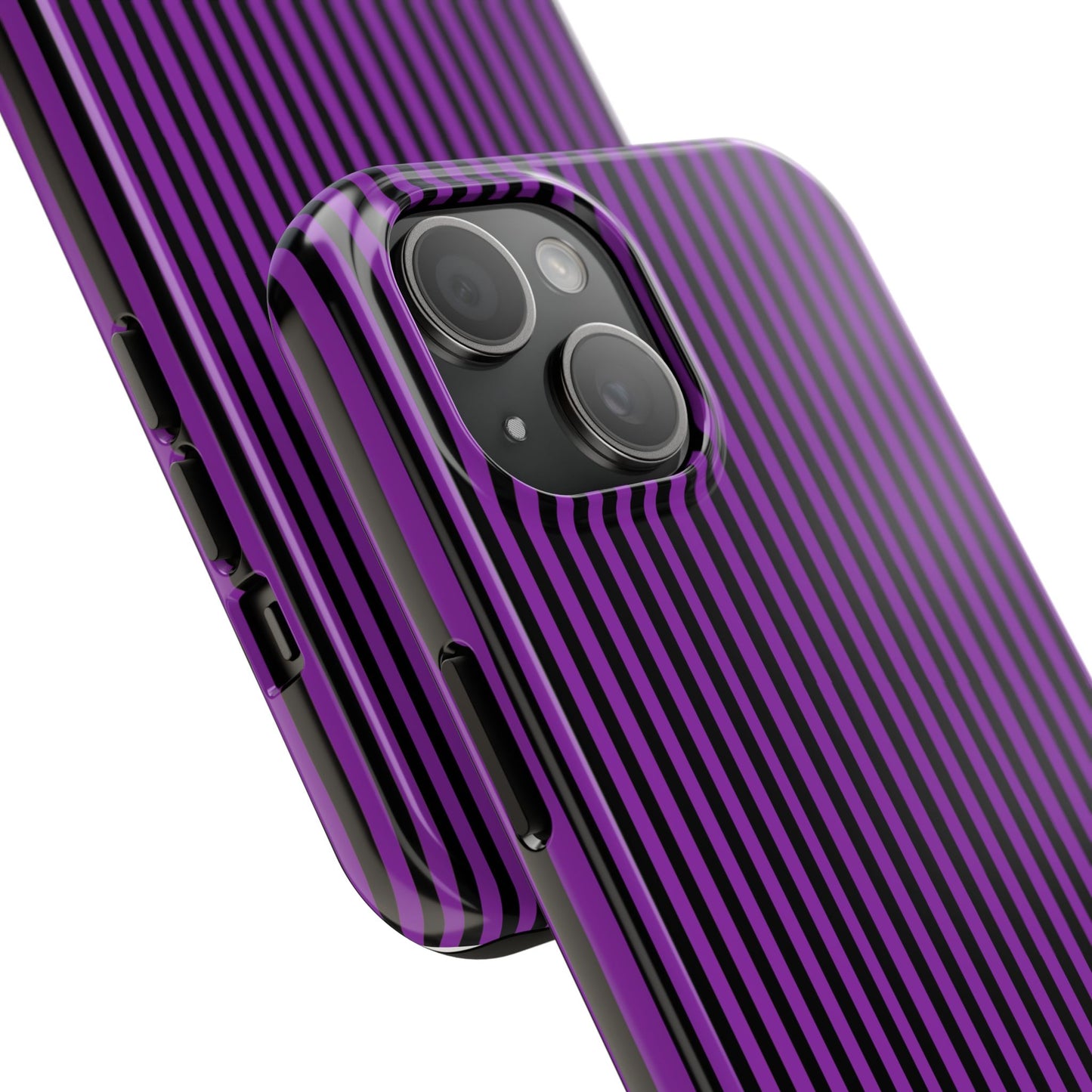 Stripe Purple / Black Phone Case