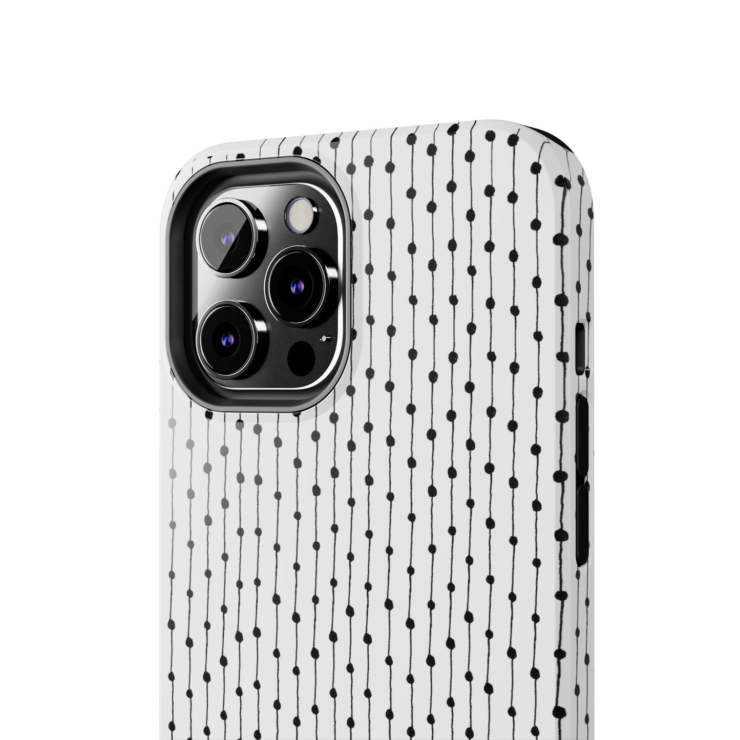Pin Stripe White / Black Phone Case