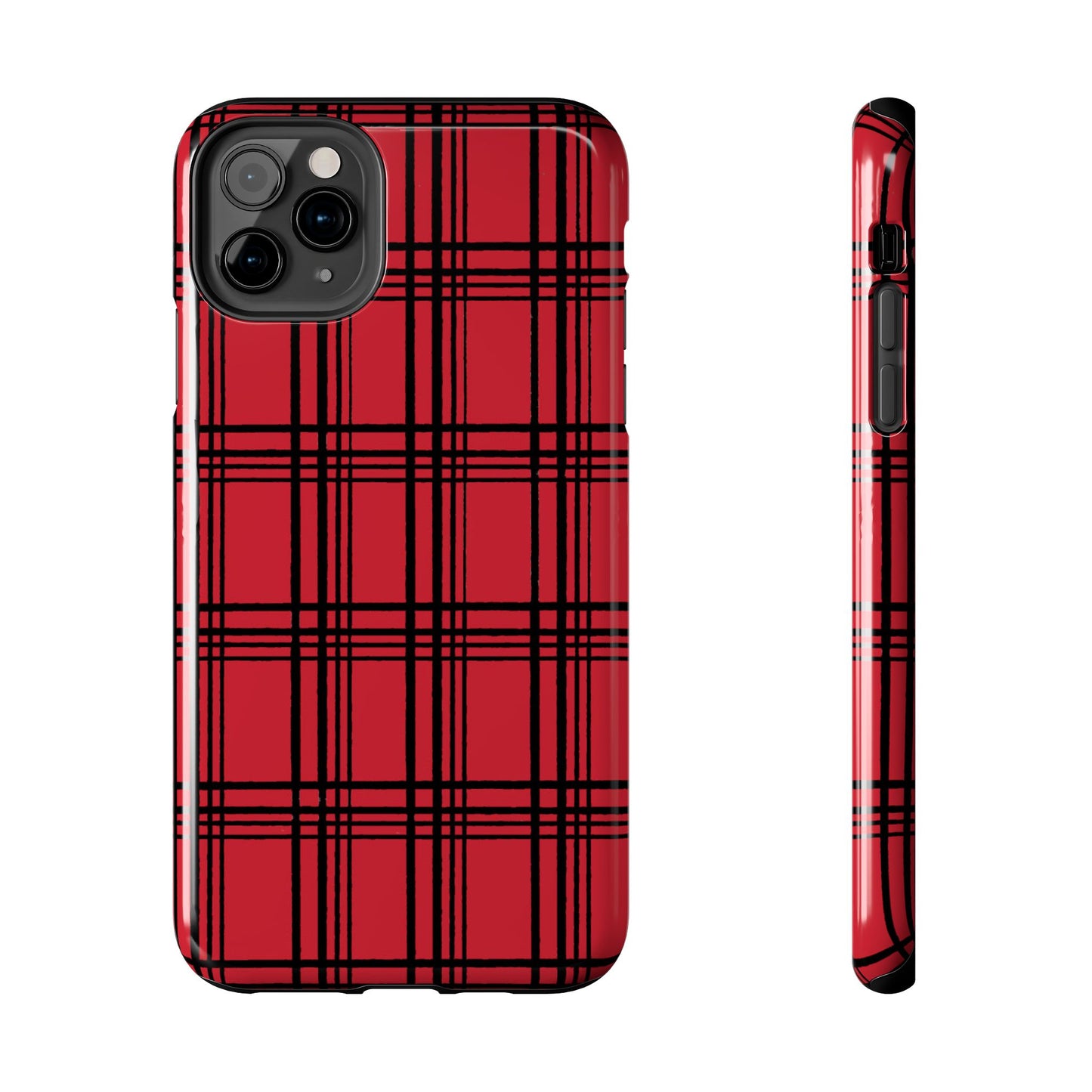 Glad Plaid Red / Black Phone Case