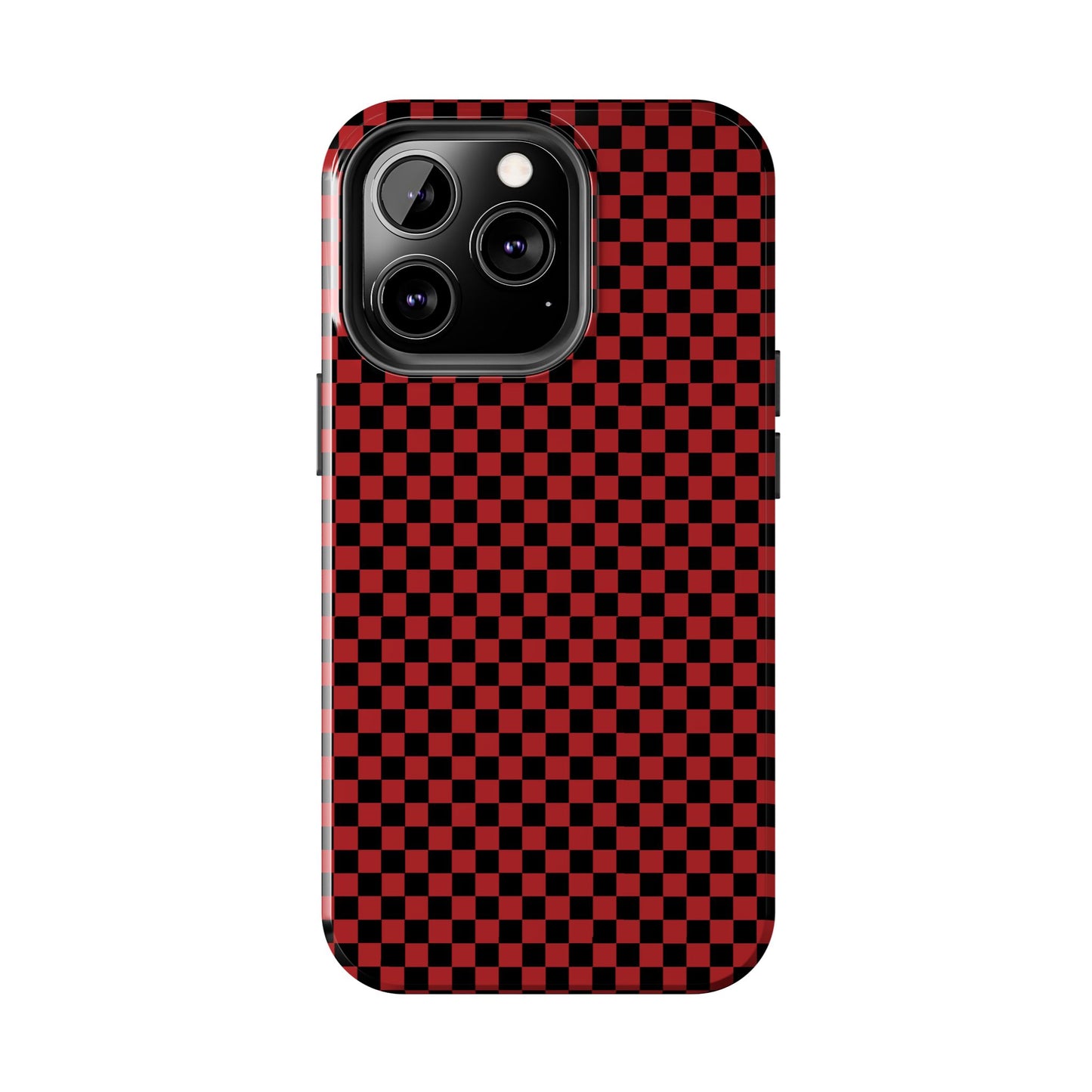 Checkerboard Red / Black Phone Case