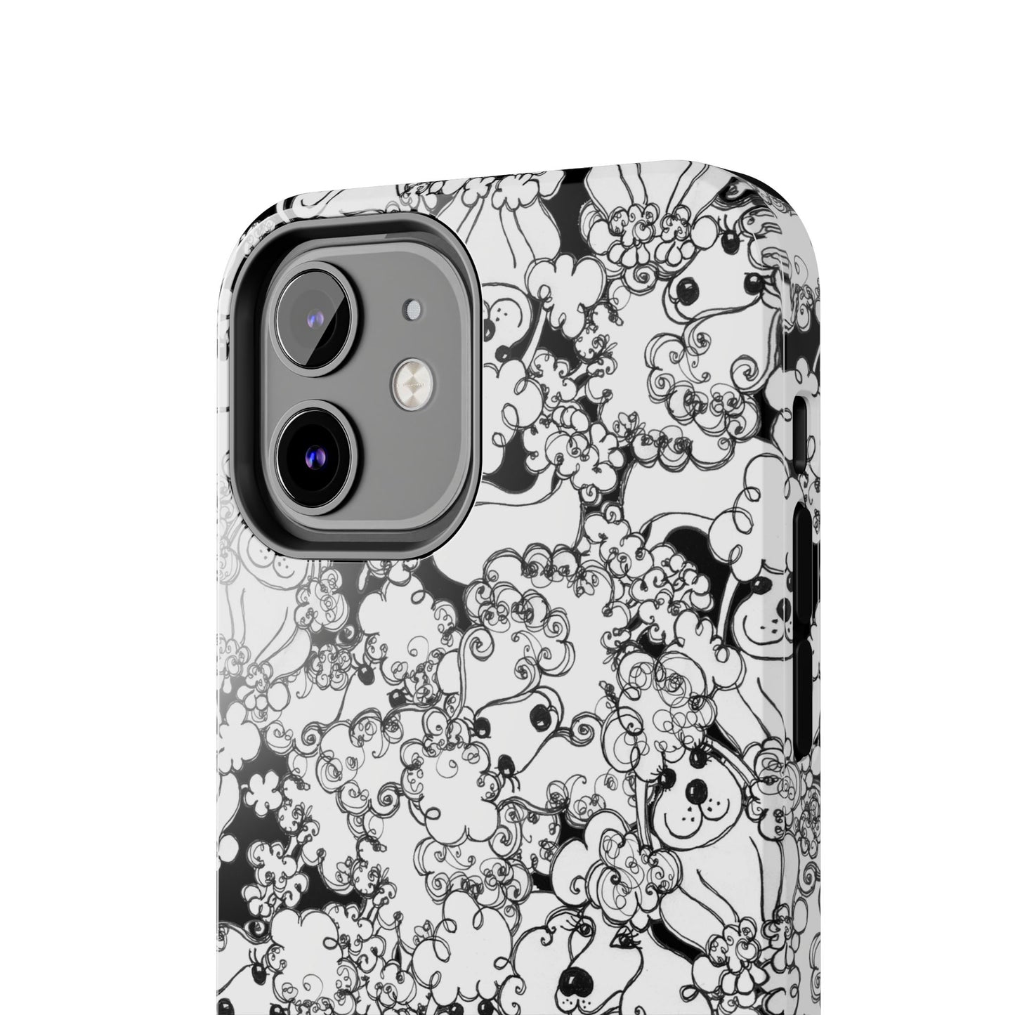 Poodle Party Black Phone Case