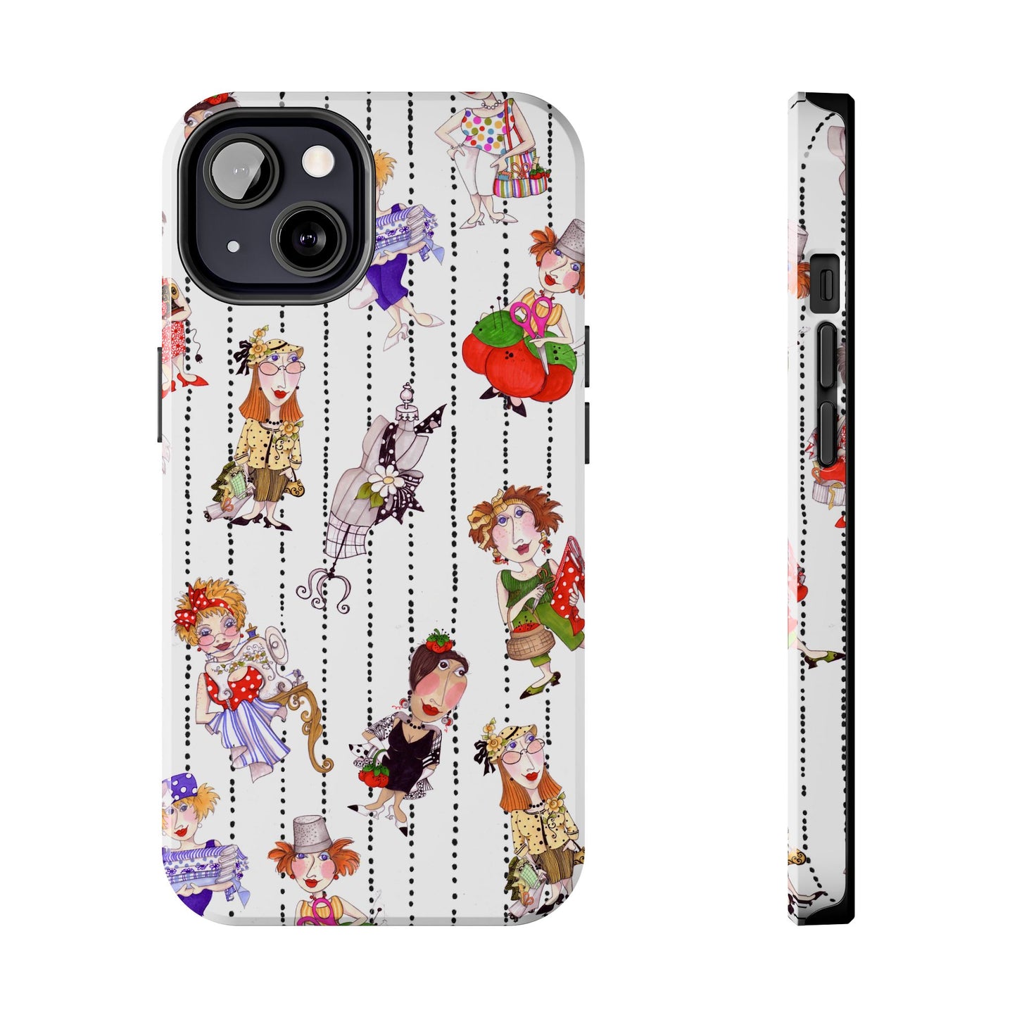 Sewphisticates White / Black Stripe Phone Case