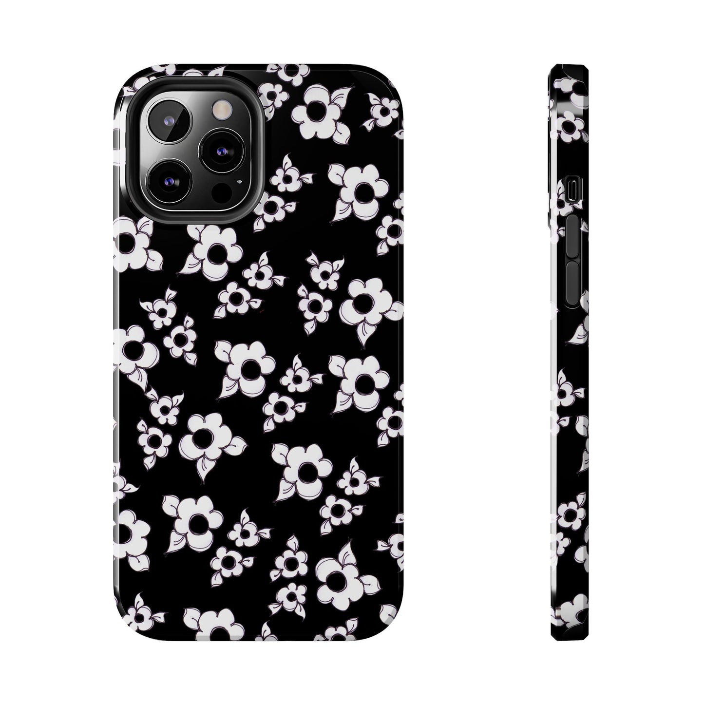 Daisy Cluster Black / White Phone Case