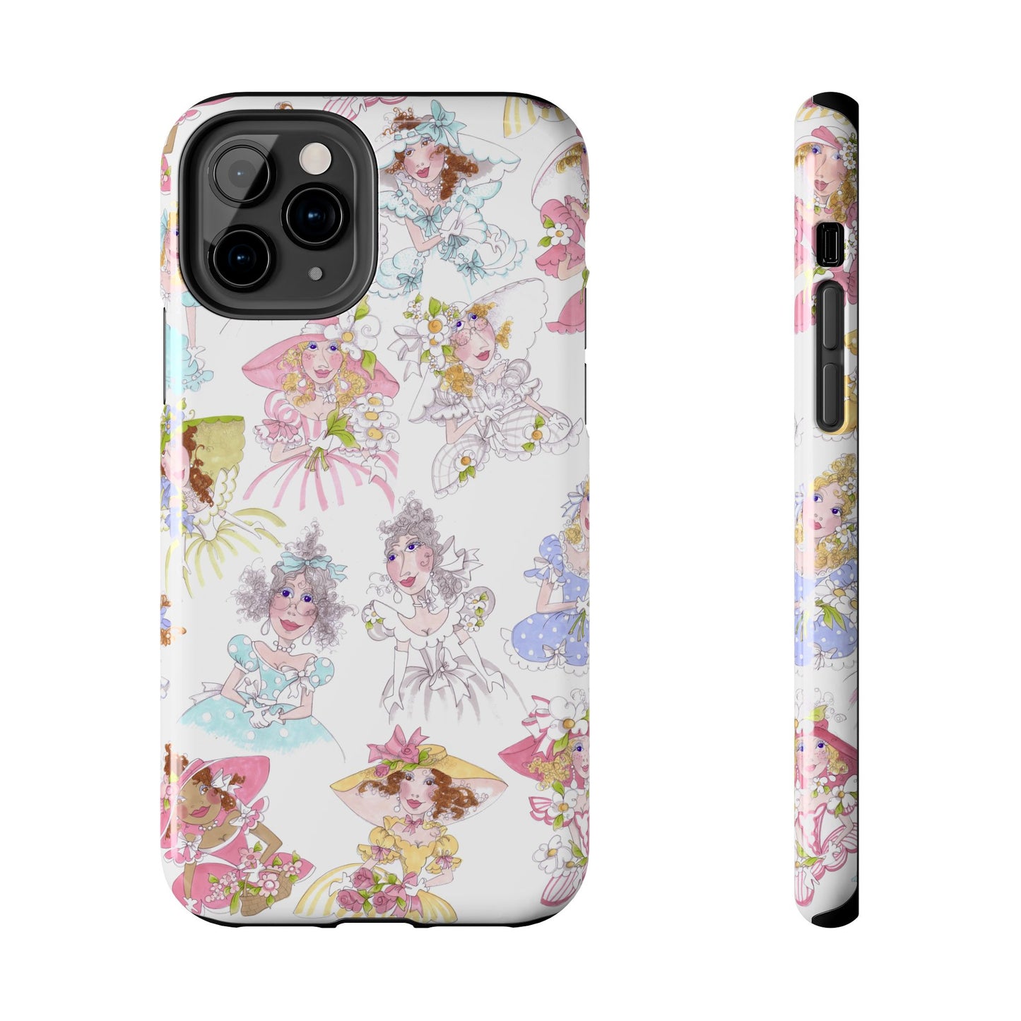 Tossed Belles White Phone Case
