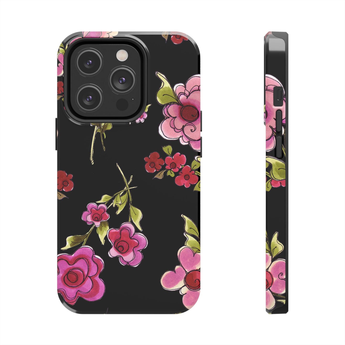 Jumbo Floral Black Phone Case