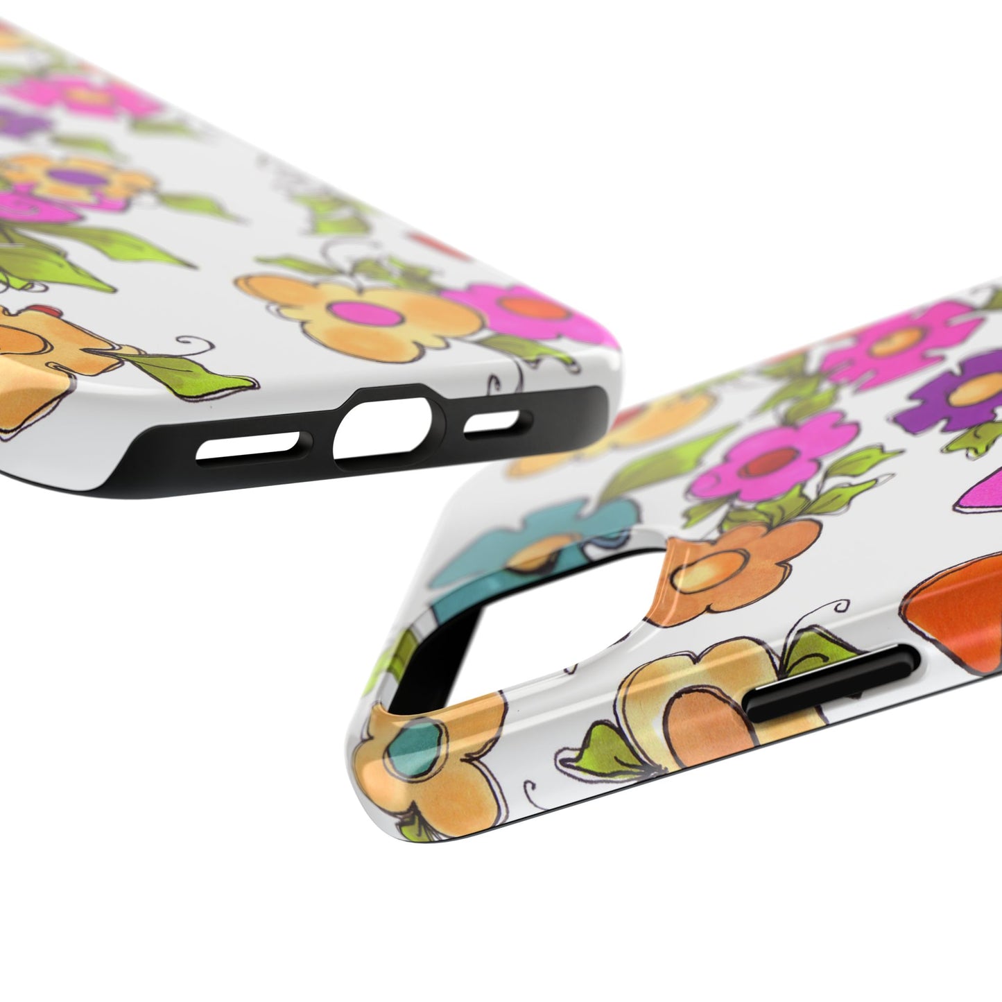 Happy Blooms White Phone Case