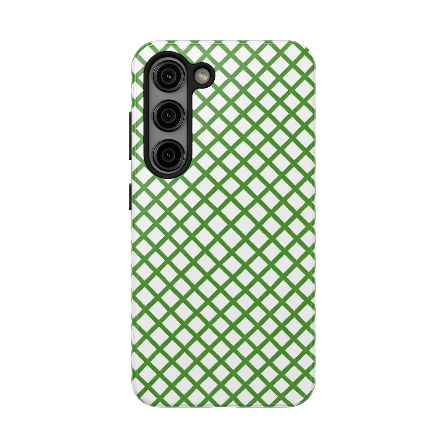 Trellis White / Green Phone Case