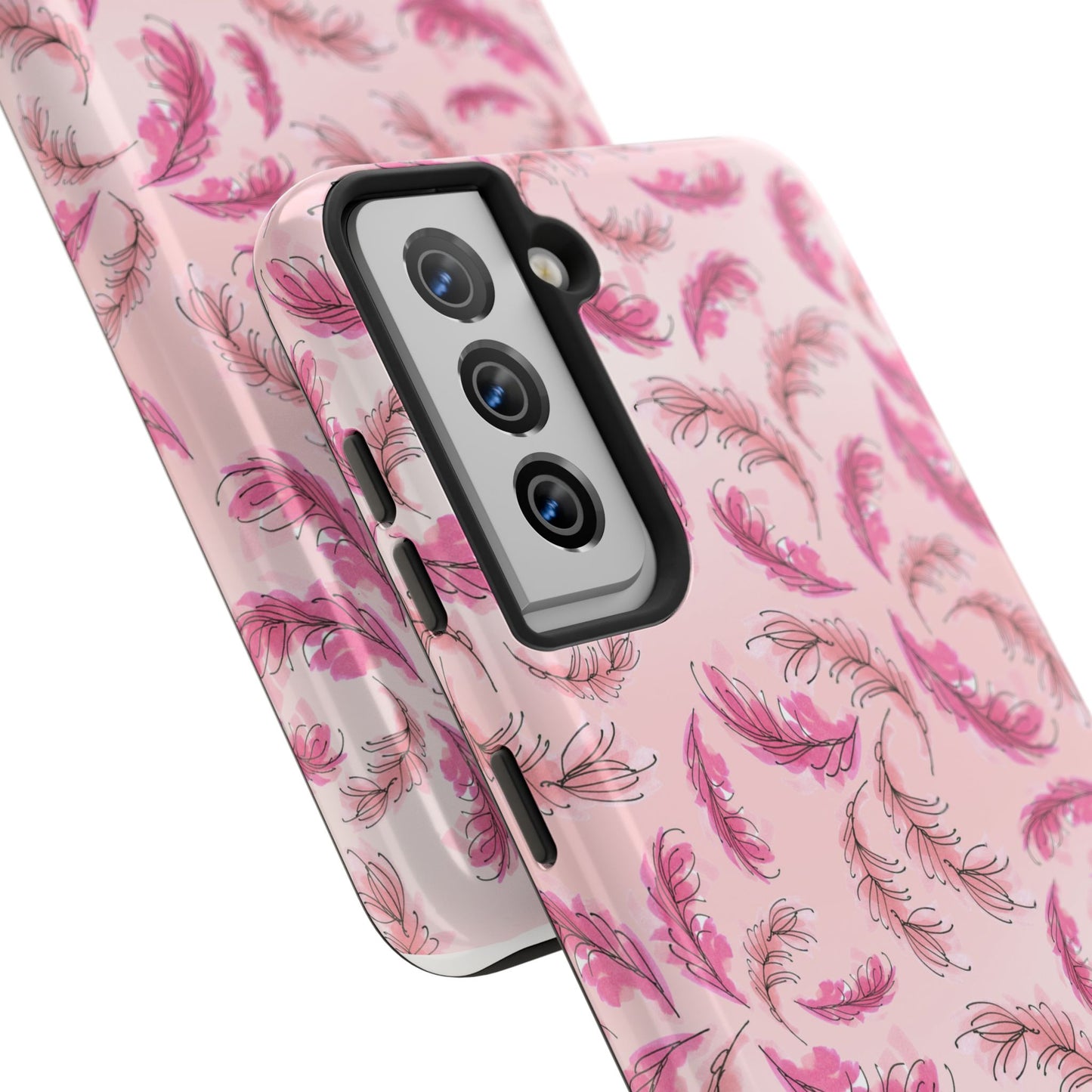 Flam Feathers Pink Phone Case