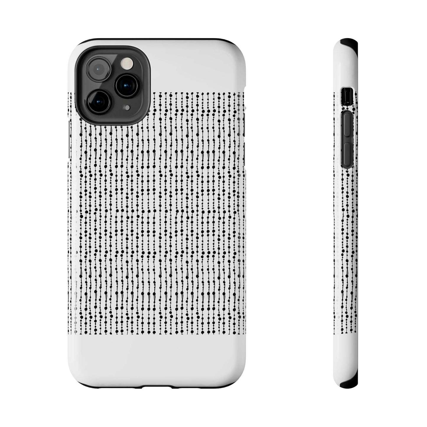 Beaded Curtain White / Black Phone Case
