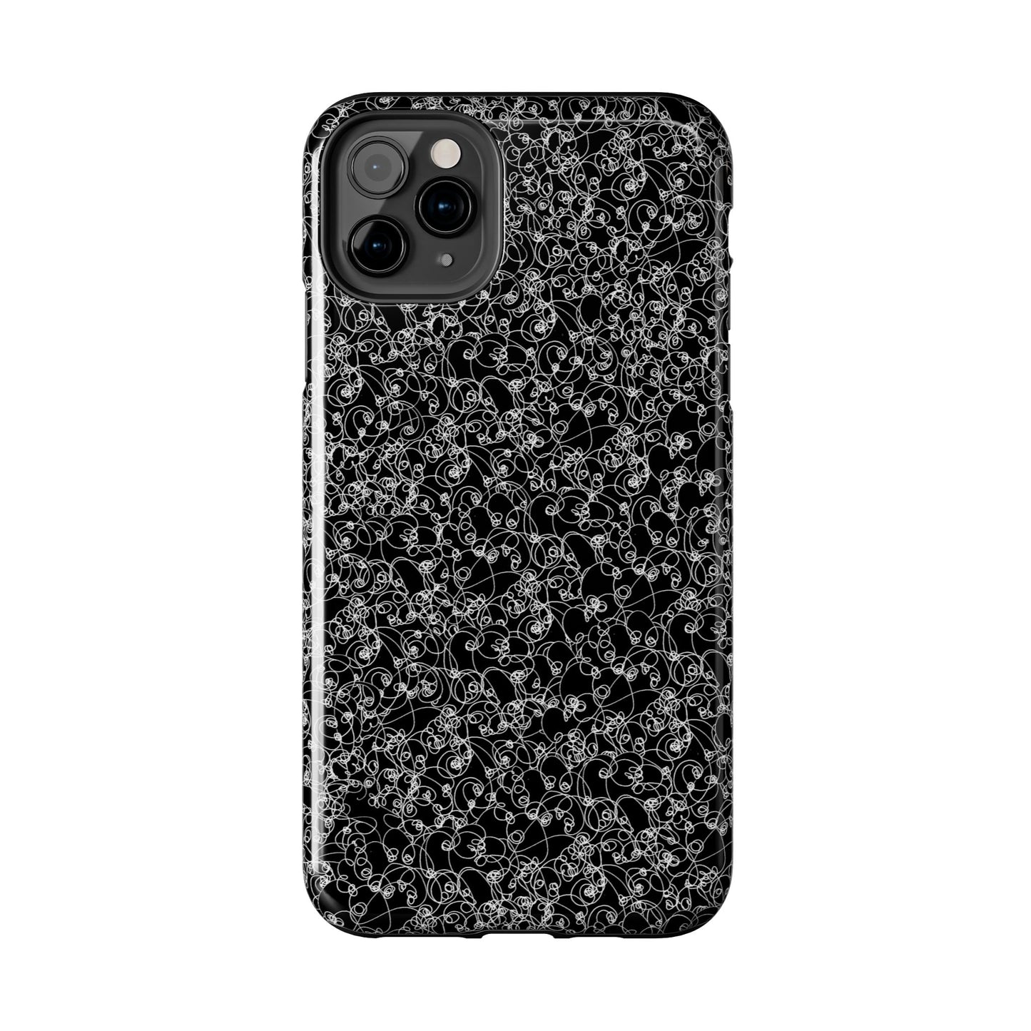 Scribble Black / White Phone Case