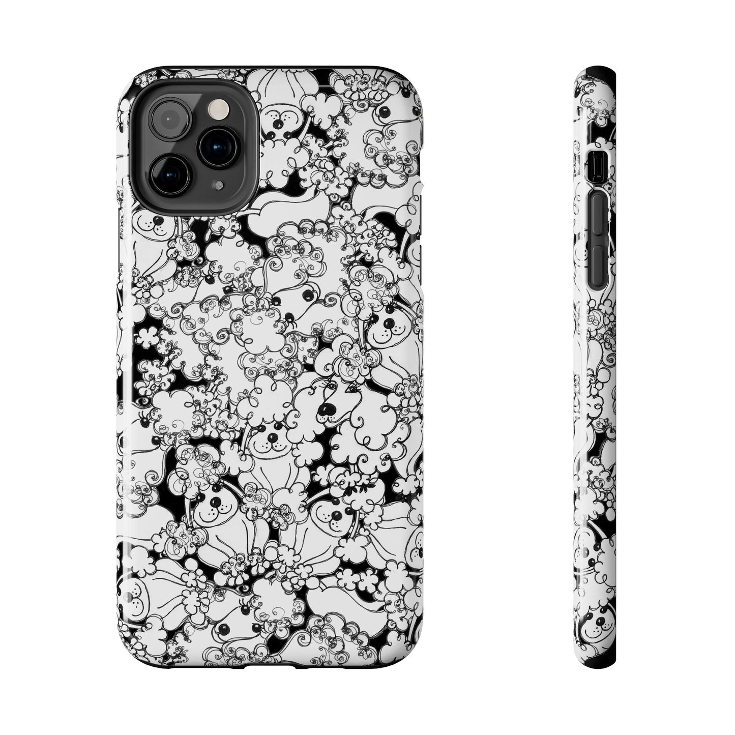 Poodle Party Black Phone Case