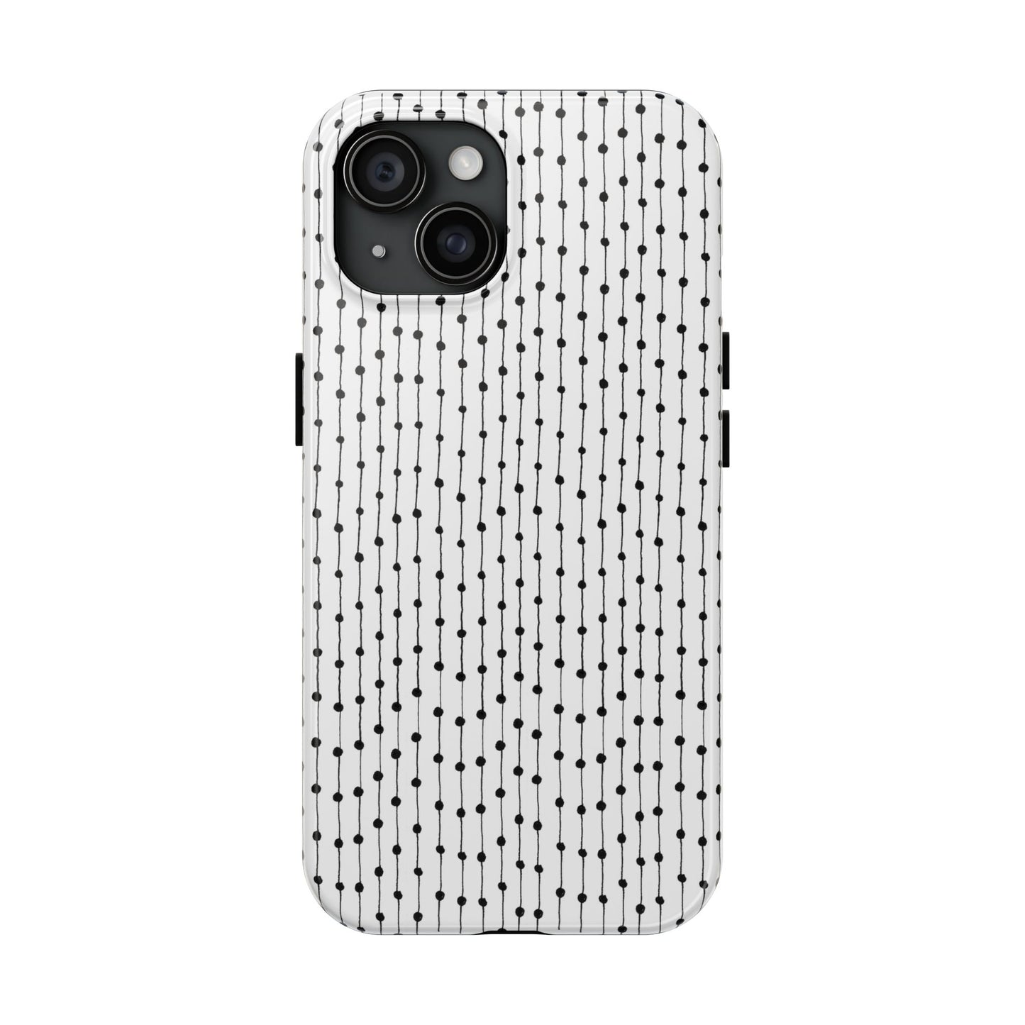 Pin Stripe White / Black Phone Case