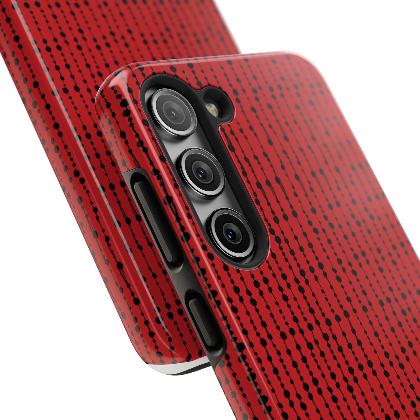 Beaded Curtain Red / Black Phone Case