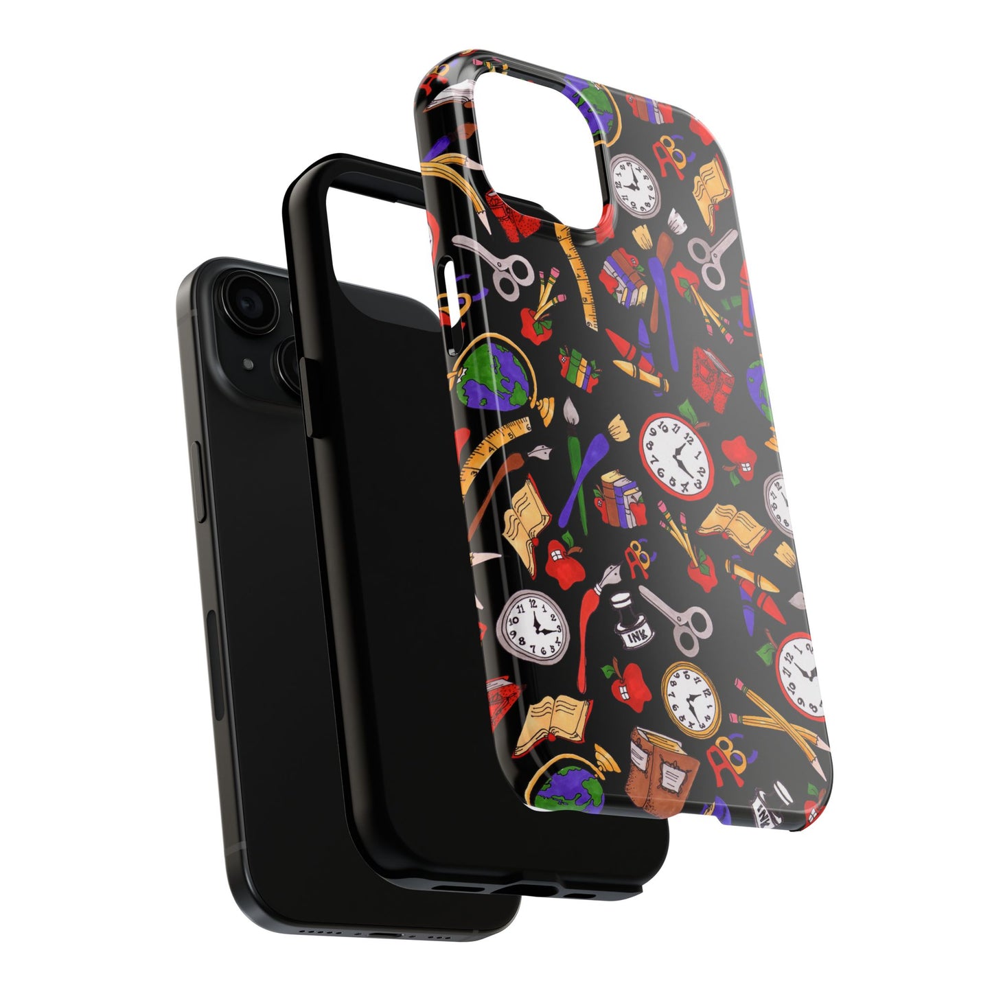 School Stuff Black Phone Case