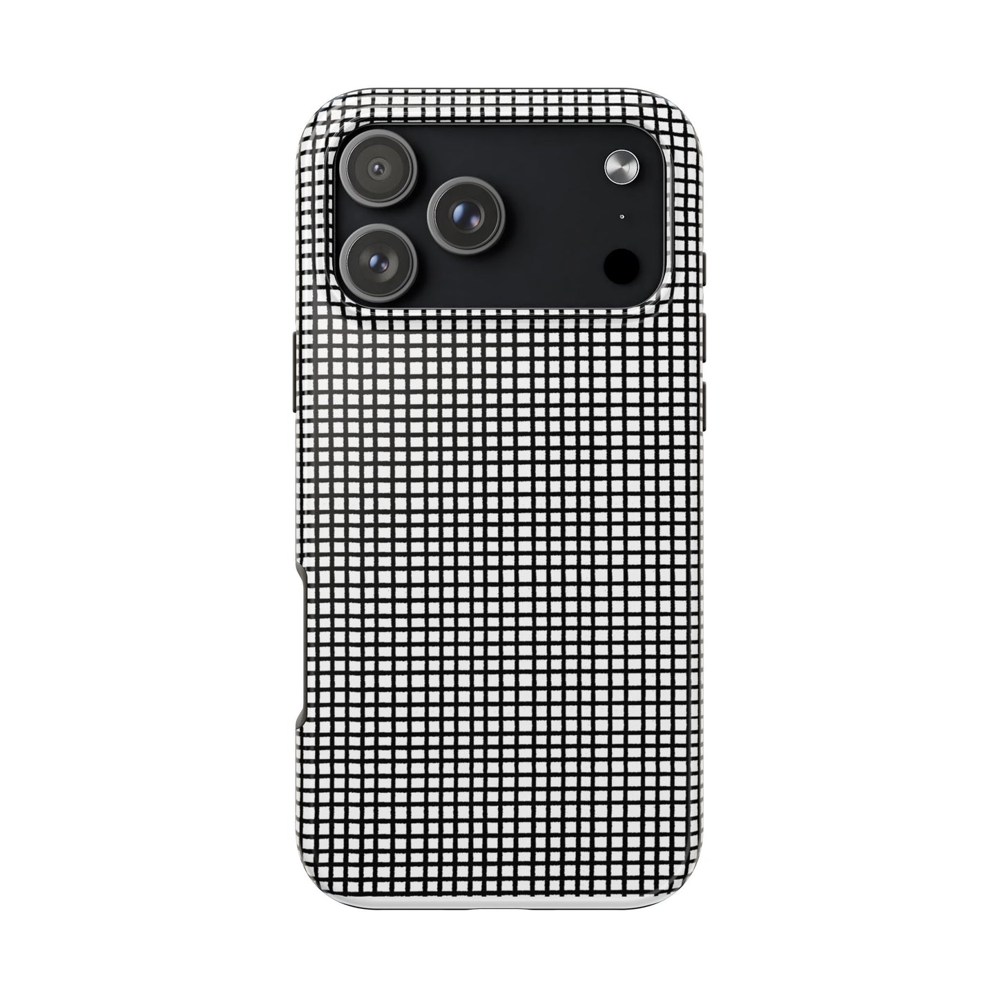 Gingham Black / White Phone Case