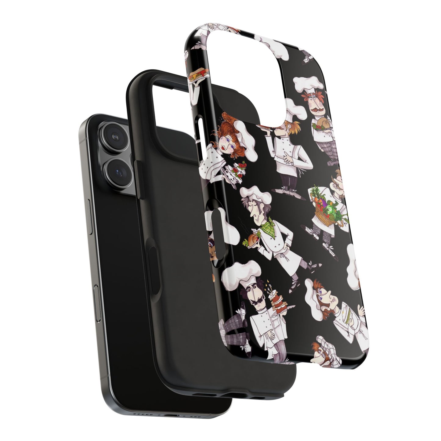 Tossed Chefs Black Phone Case