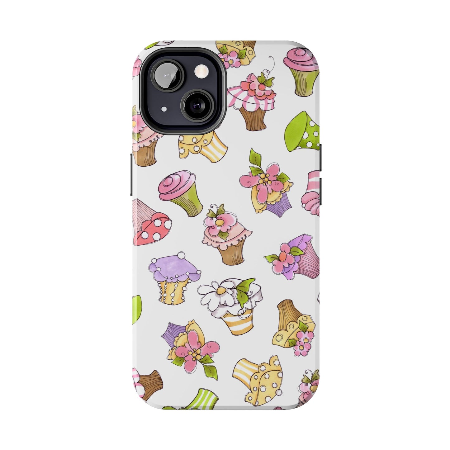 Cupcake Toss White Phone Case