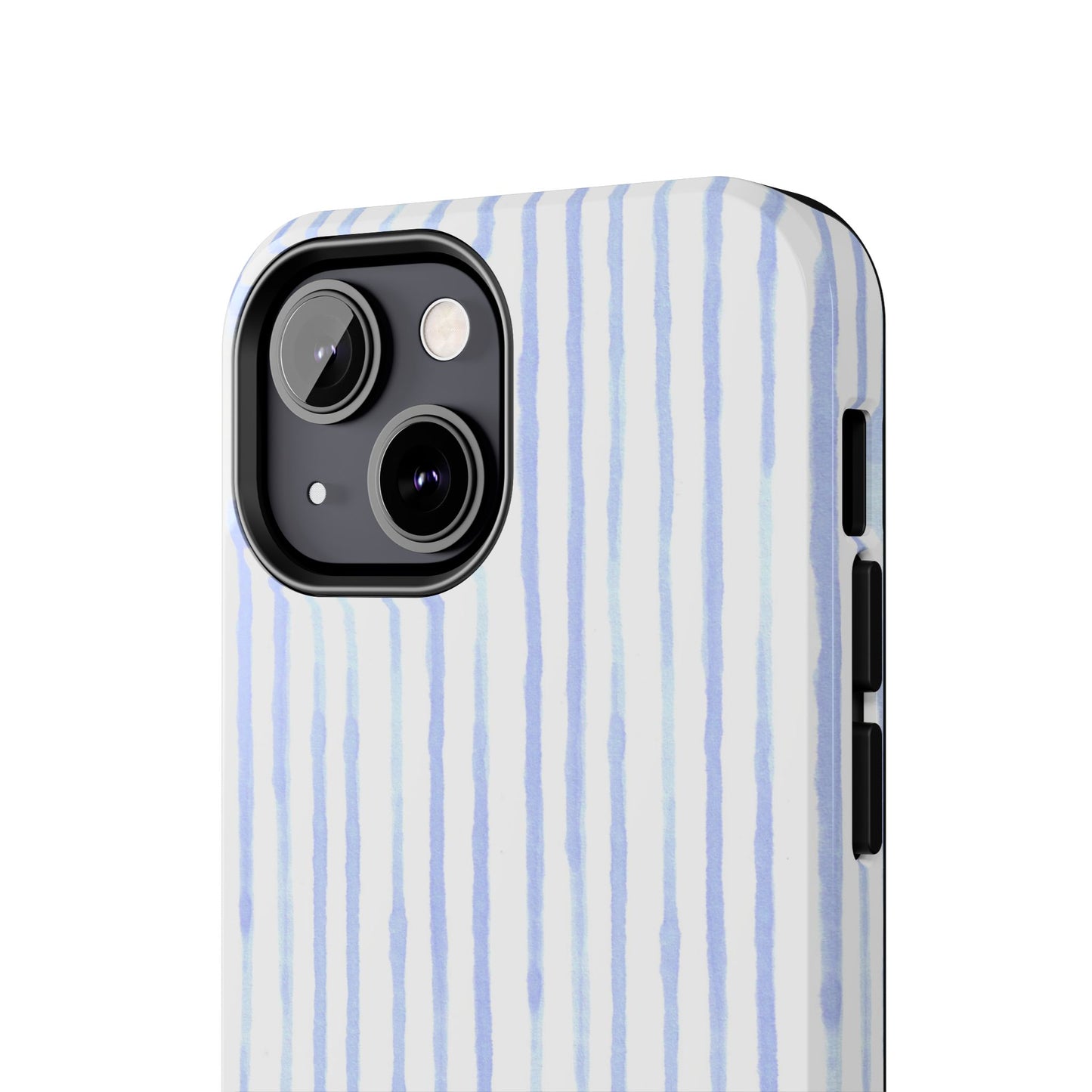 Happy Stripe White / Blue Phone Case