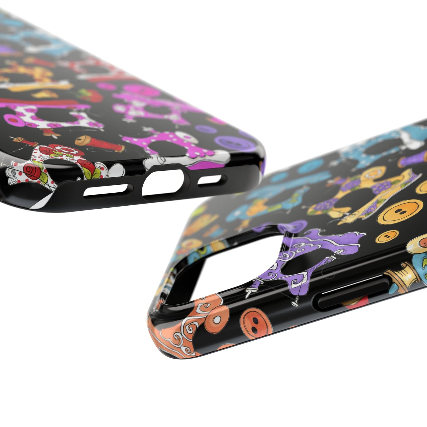 Sew Assorted Black Phone Case