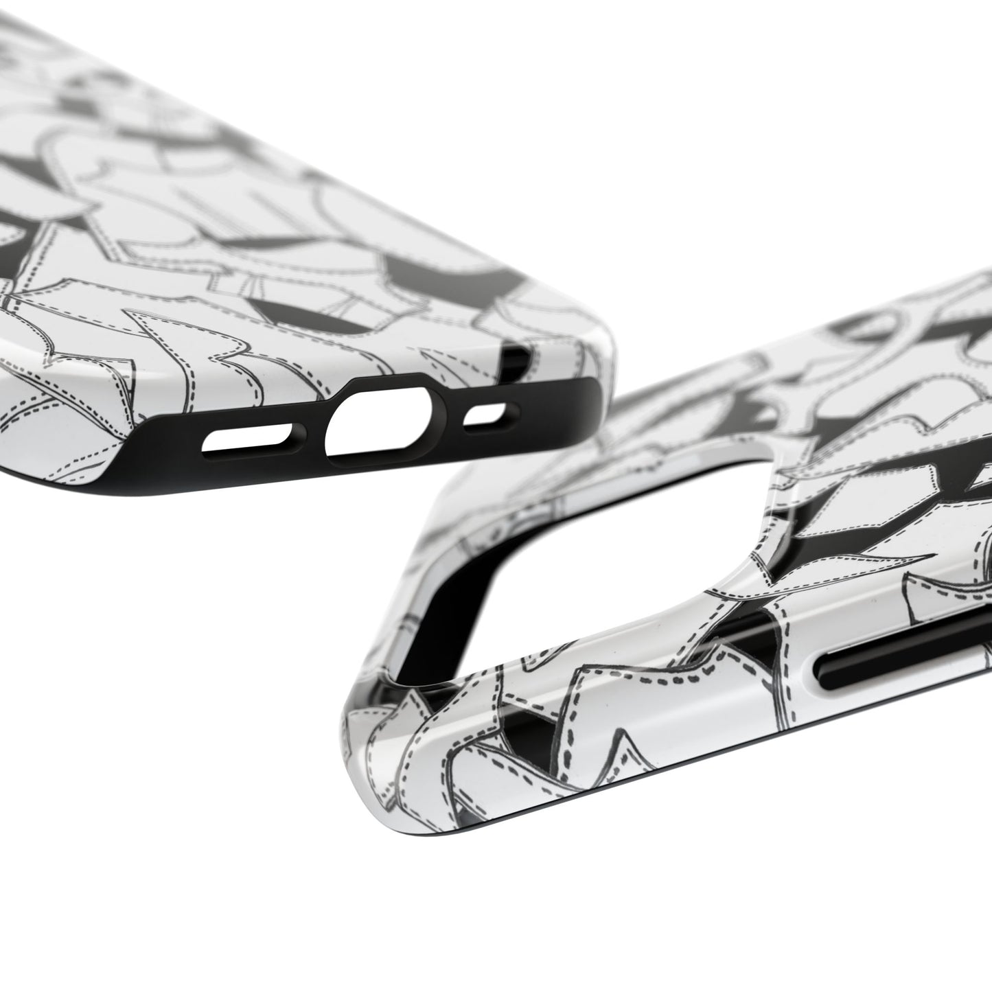 Pattern Pieces Black Phone Case
