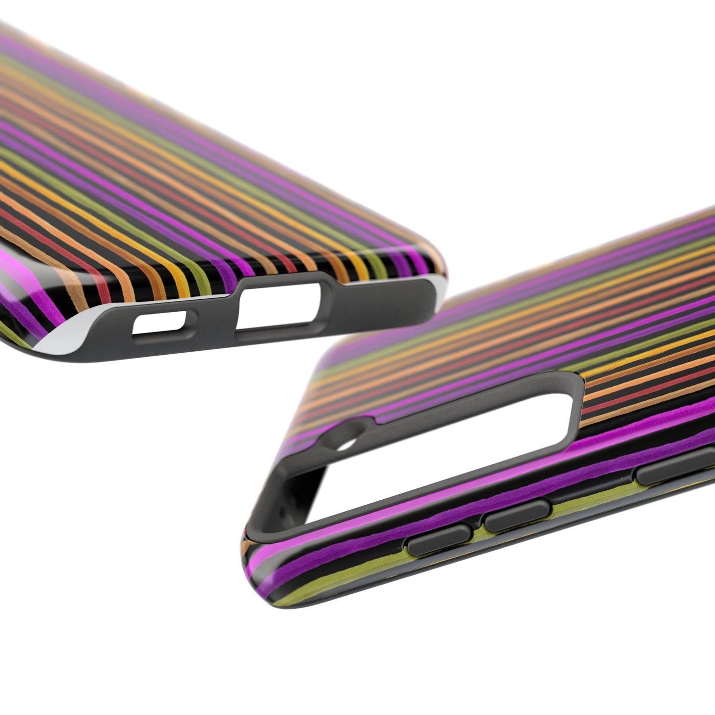 Spice Stripe Black Phone Case
