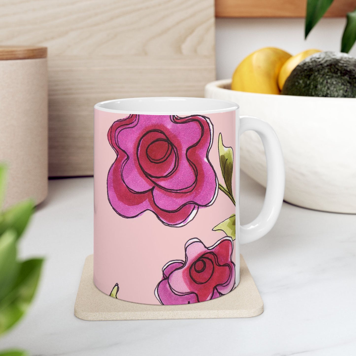 Jumbo Floral Pink Cup