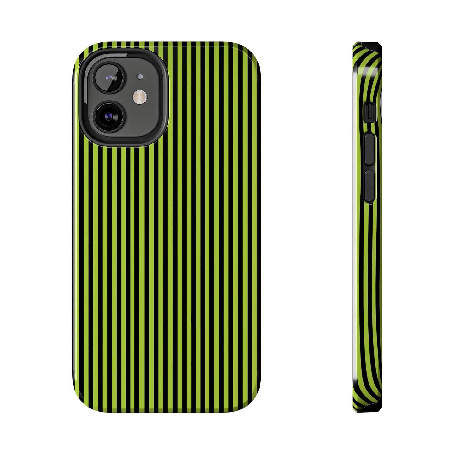 Stripe Green / Black Phone Case